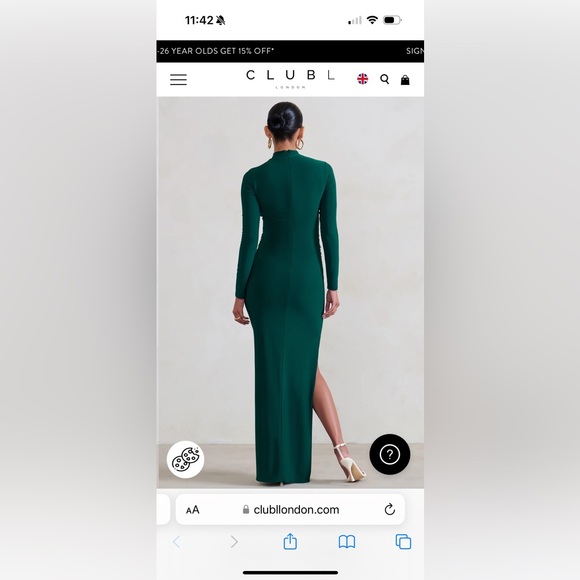 Club L London Maternity Green Dress - Picture 2 of 3